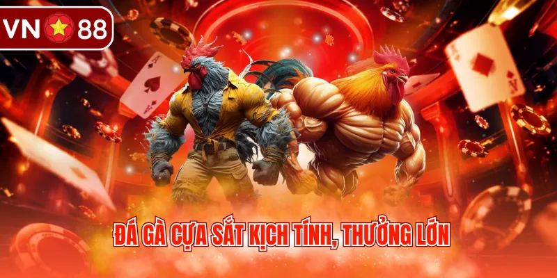 Đá gà cựa sắt kịch tính, thưởng lớn