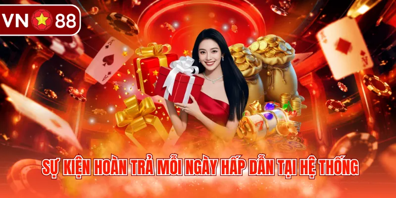 Sự kiện hoàn trả mỗi ngày hấp dẫn tại hệ thống